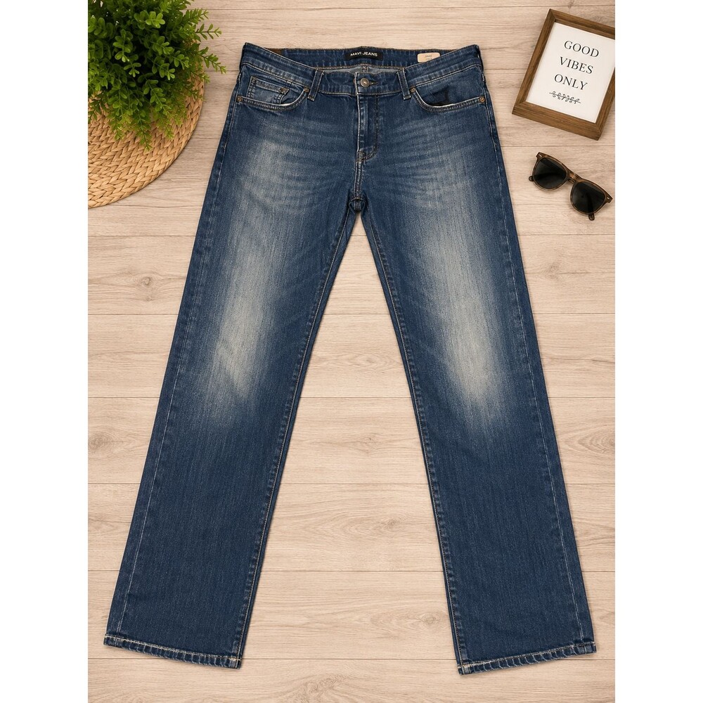 Mavi Jake Slim Leg Jeans Men's 38x32 Blue Stretch Denim 87% Cotton
